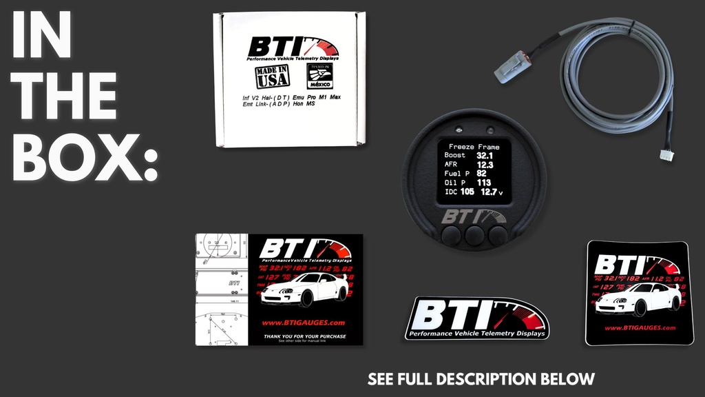 BTI 52mm Multi-Integration OLED CAN Gauge